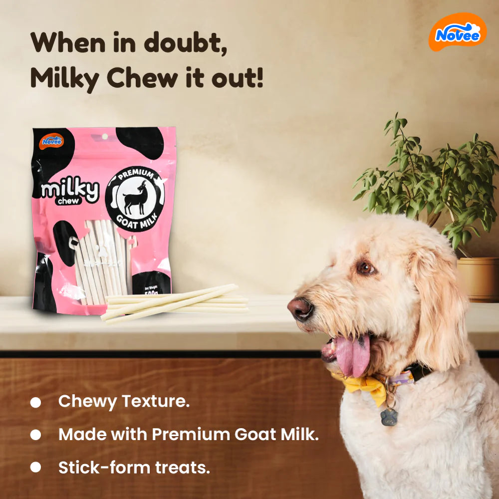 Dogaholic Nova Milky Chew Goat Milk Stick Treats for Dogs 500g