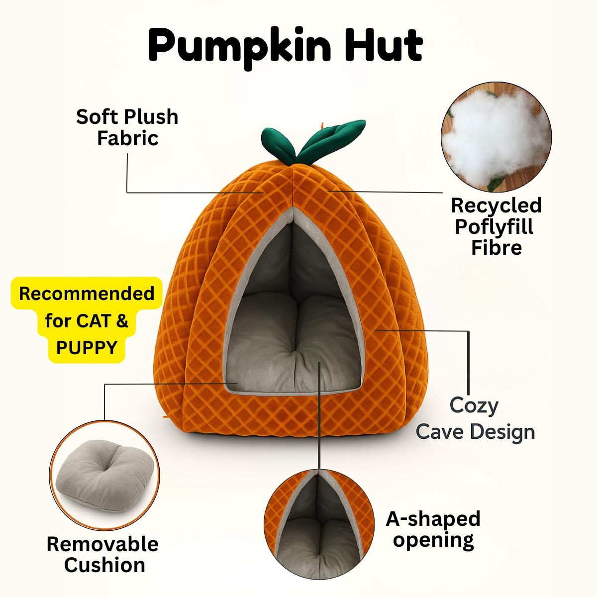 Caninkart Pet Hut Pineapple For Dogs & Cats 48cm x 48cm x 43cm - Grey