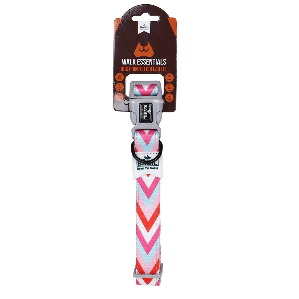Basil Printed Pink Padded Collar