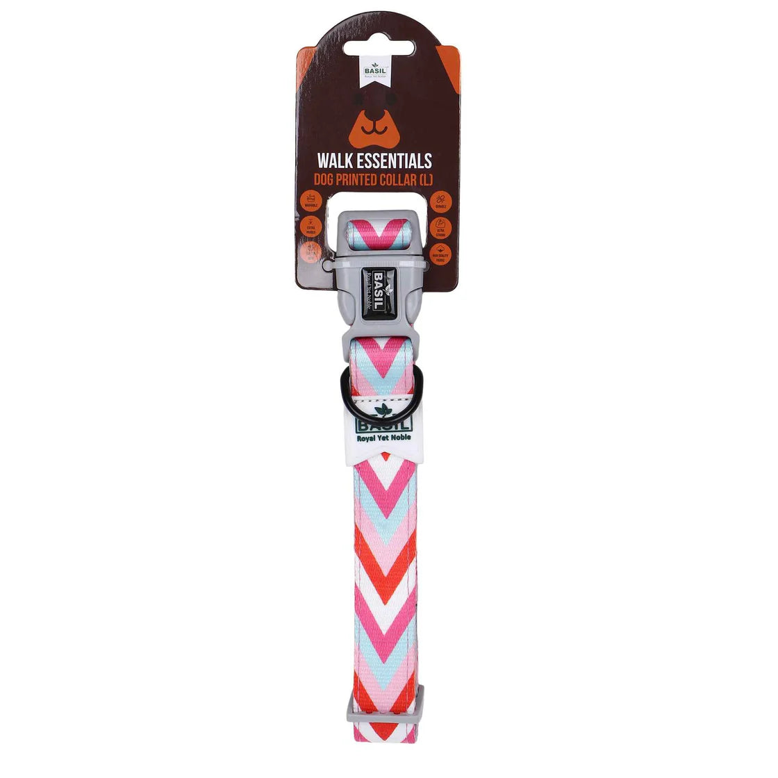 Basil Printed Pink Padded Collar