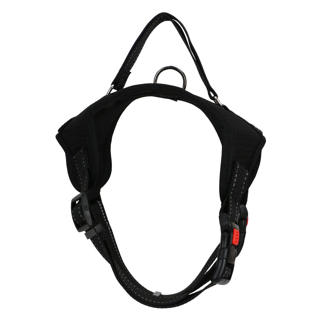 Basil No-Pull Dog Harness with Handle – Adjustable, Durable, and Comfortable (Black)