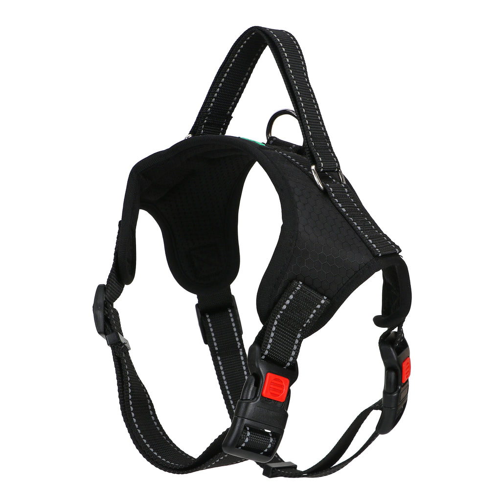 Basil No-Pull Dog Harness with Handle – Adjustable, Durable, and Comfortable (Black)