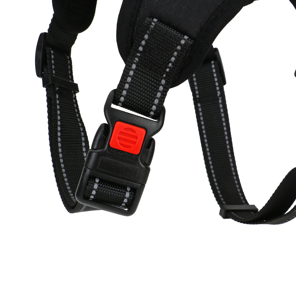 Basil No-Pull Dog Harness with Handle – Adjustable, Durable, and Comfortable (Black)