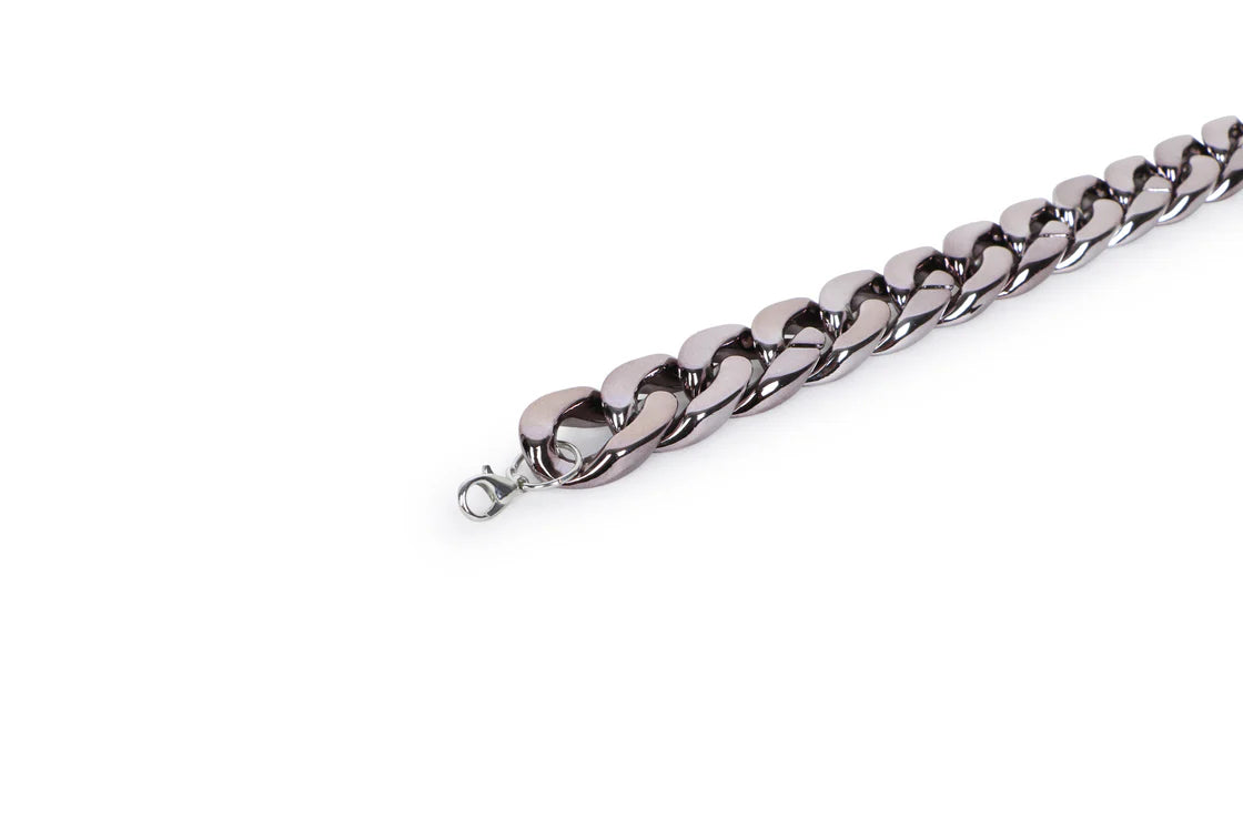 Basil Gun Metal Color Dog Jewelry – Lightweight Glam No Metal Chain Large 34cm