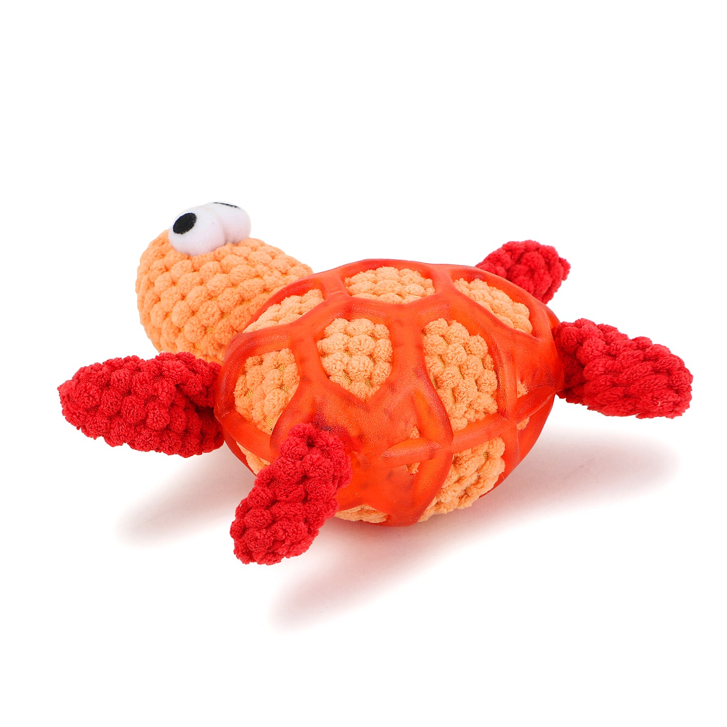 Basil Plush Tortoise Pet Toy Soft Plush Chew Dog Toy Orange