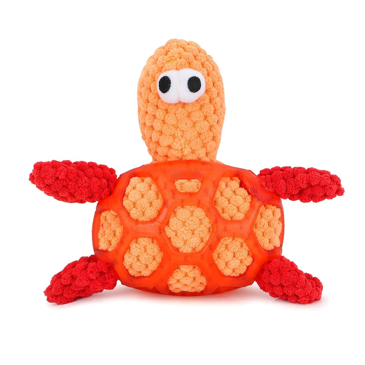 Basil Plush Tortoise Pet Toy Soft Plush Chew Dog Toy Orange