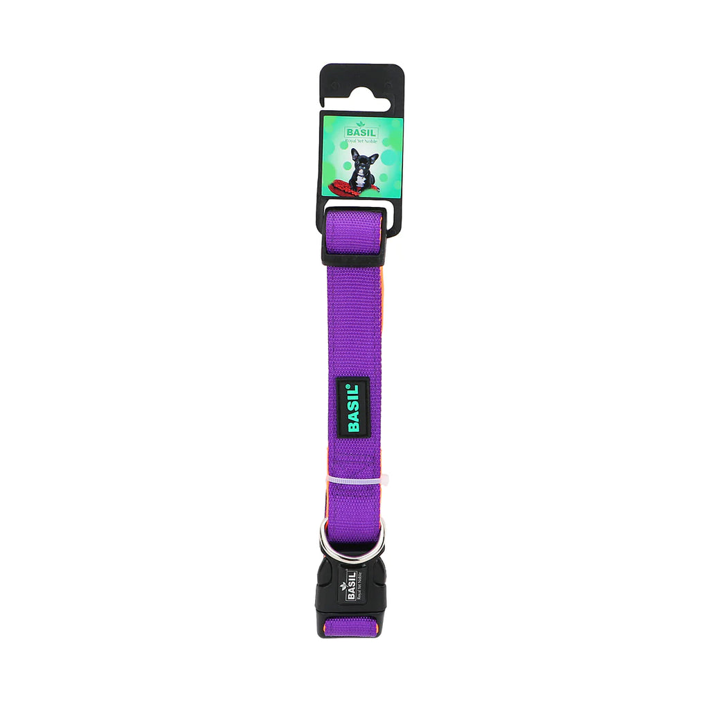Basil Padded Adjustable Collar for Dogs & Puppies Purple