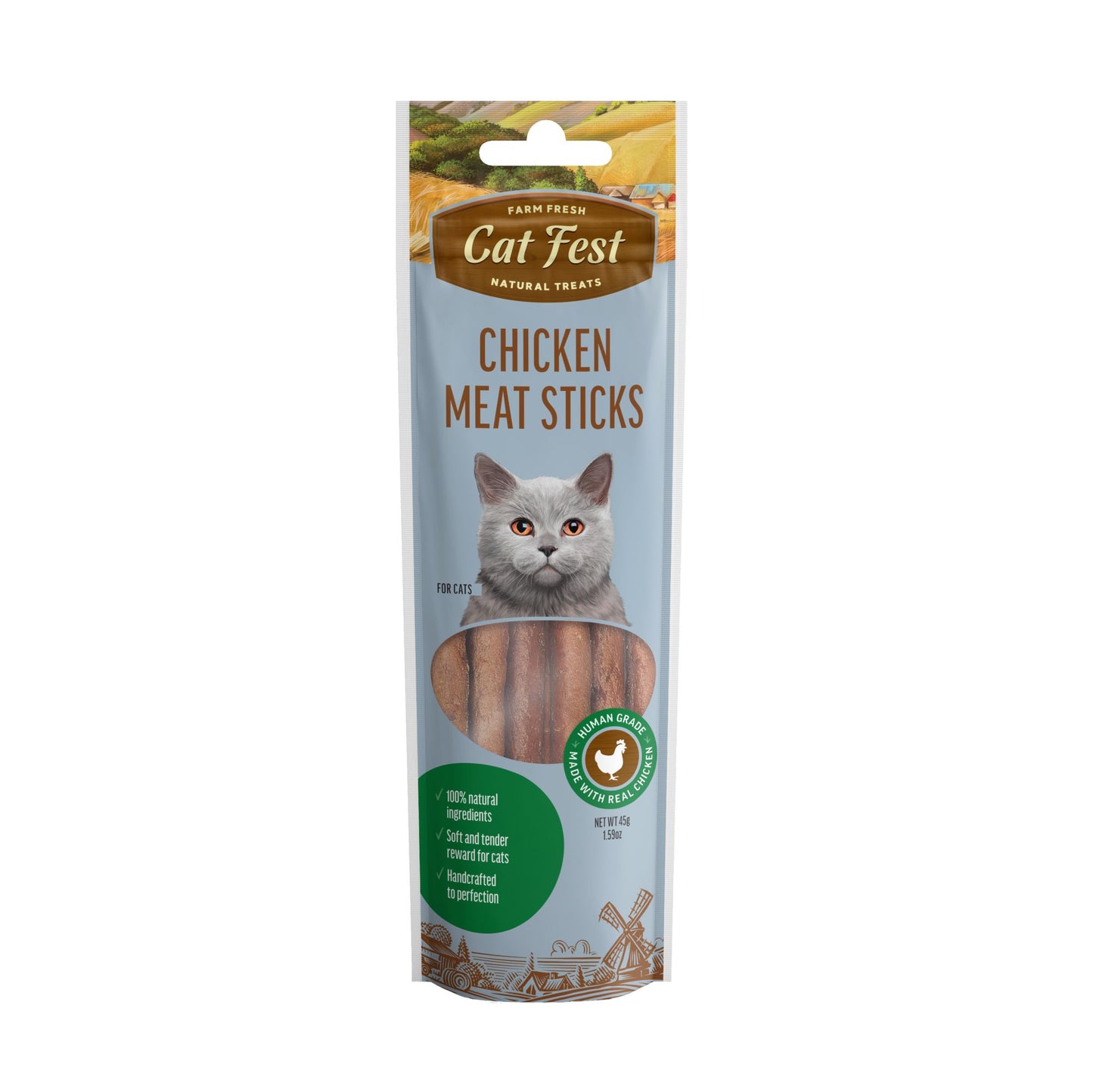 Catfest Meat sticks chicken Treat for cat 45g