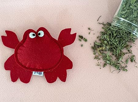 Hriku Catnip Toy Karkatak Crab Red M