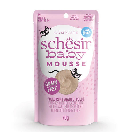 Schesir Baby Cat Mousse Chicken & Chicken Liver Cat Wet Food 70g
