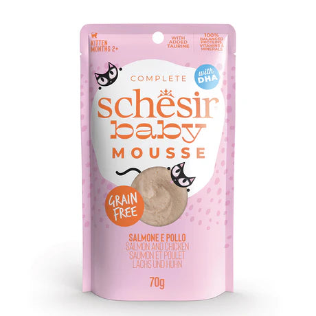 Schesir Baby Kitten Cat Mousse Salmon & Chicken 70g