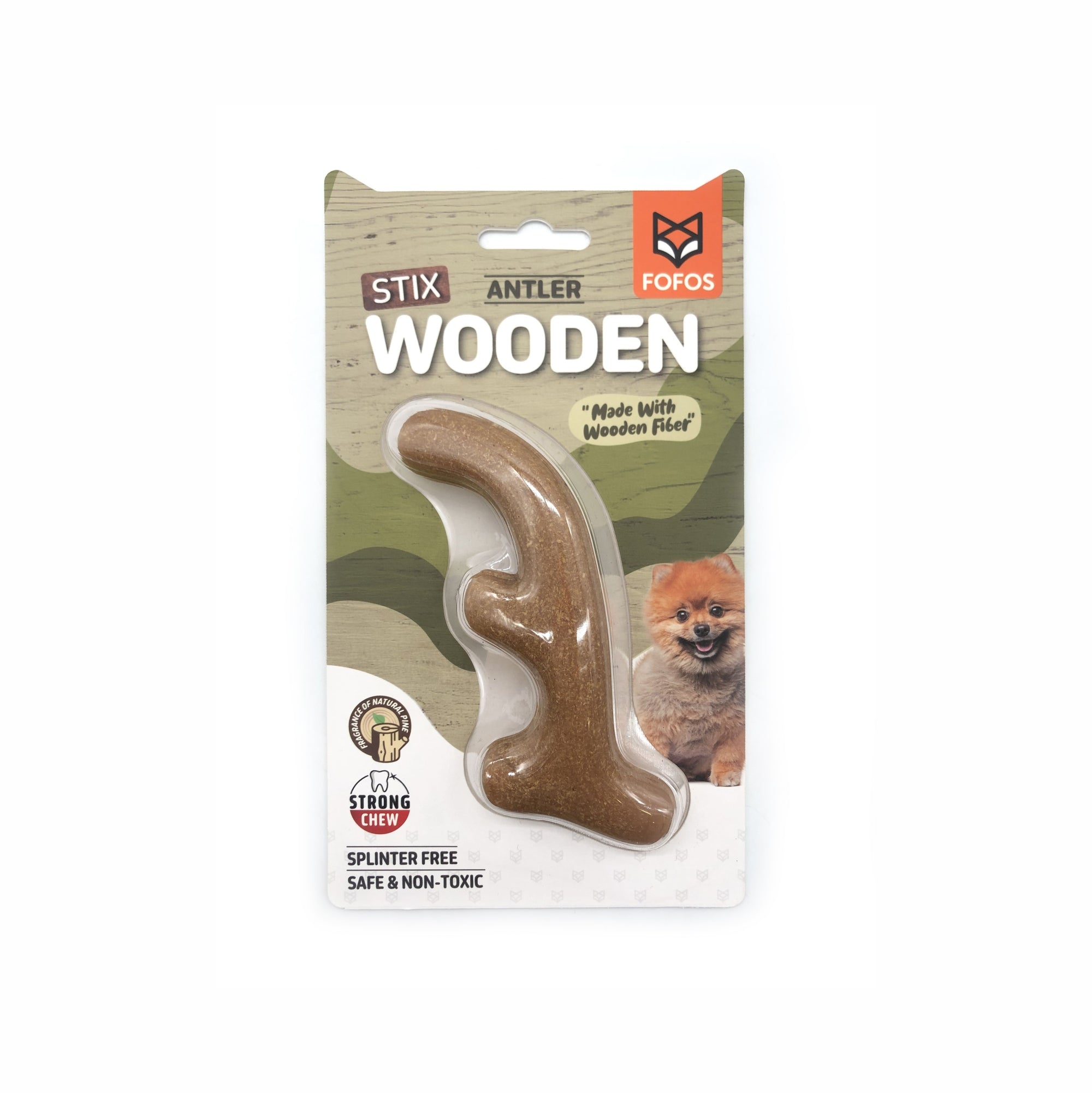 FOFOS Wood play Antler Dog Toy 5x2x13 cm