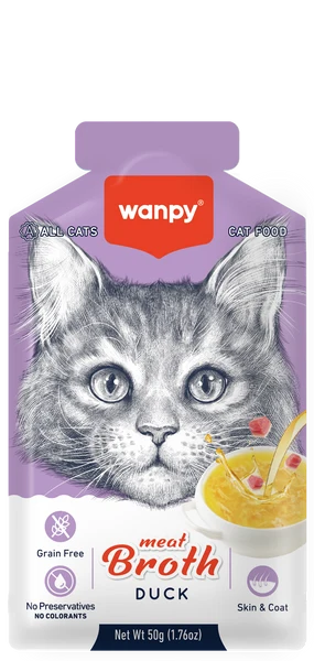 Wanpy Duck Meat Broth for All Cats 50g