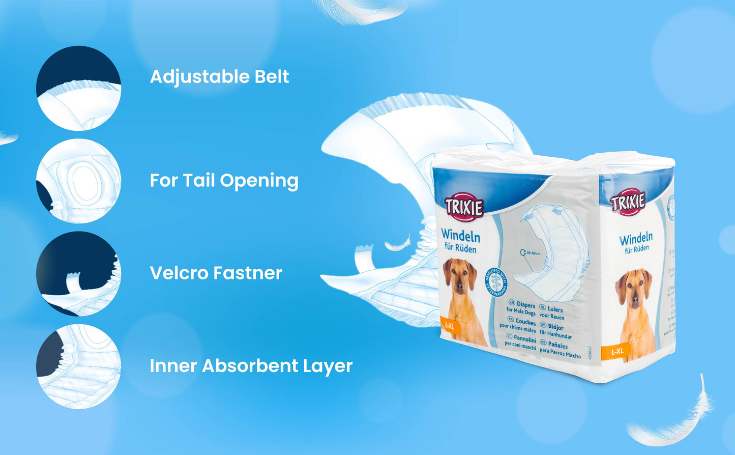 Trixie Male Disposable Diaper 12pcs