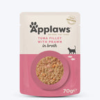 Applaws Pouch Tuna Fillet with Pacific Prawn in Broth Cat Wet Food 70gm
