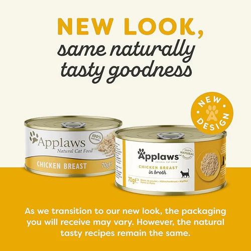 Applaws Chicken Breast in Broth Tin Cat Wet Food 70gm