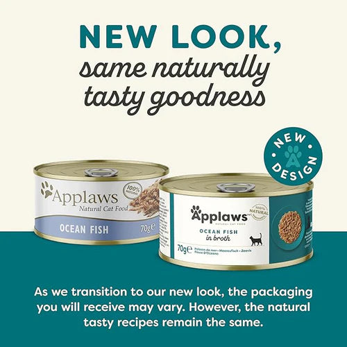 Applaws Ocean Fish in Broth Tin Cat Wet Food 70gm