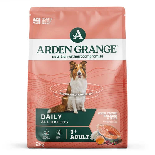 Arden Grange Adult Dog Dry Food - Fresh Salmon & Rice (All Breeds)