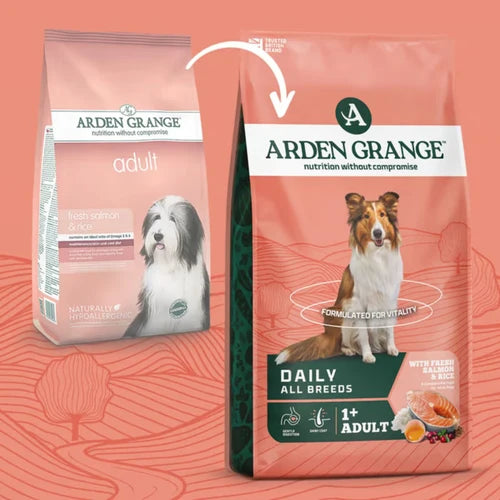 Arden Grange Adult Dog Dry Food - Fresh Salmon & Rice (All Breeds)