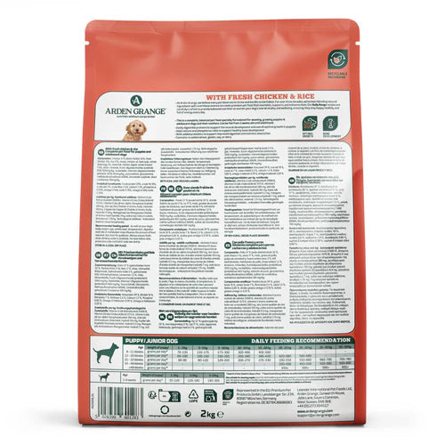 Arden Grange Puppy-Junior Dry Food - Fresh Chicken (All Breeds)