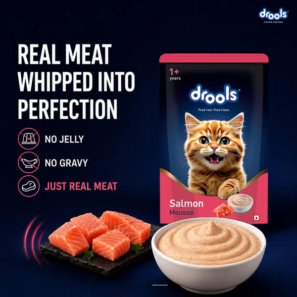 Drools Salmon Mousse Adult Cat Wet Food 80gm 5+1