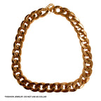 Basil Gold Dog Jewelry – Lightweight Glam No Metal Chain 34cm Small
