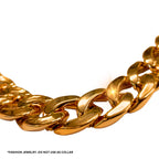 Basil Gold Dog Jewelry – Lightweight Glam No Metal Chain 34cm Small