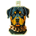 Basil Gold Dog Jewelry – Lightweight Glam No Metal Chain 34cm Small