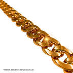 Basil Gold Dog Jewelry – Lightweight Glam No Metal Chain 34cm Small