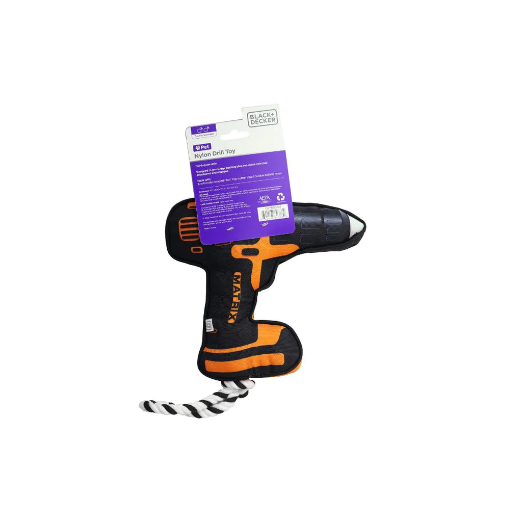 Black+Decker/ Kensie Drill Machine Nylon Plush & Squeaker Dog Toy 36cmx22cmx4cm