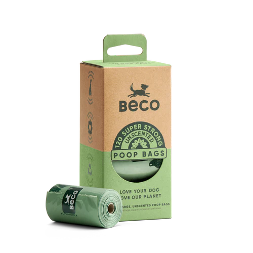 Beco Degradable Poop 120 Bags with Handles - Unscented