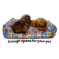 Unleash Ultra Soft Premium Luxury Bed Comic print For Dogs