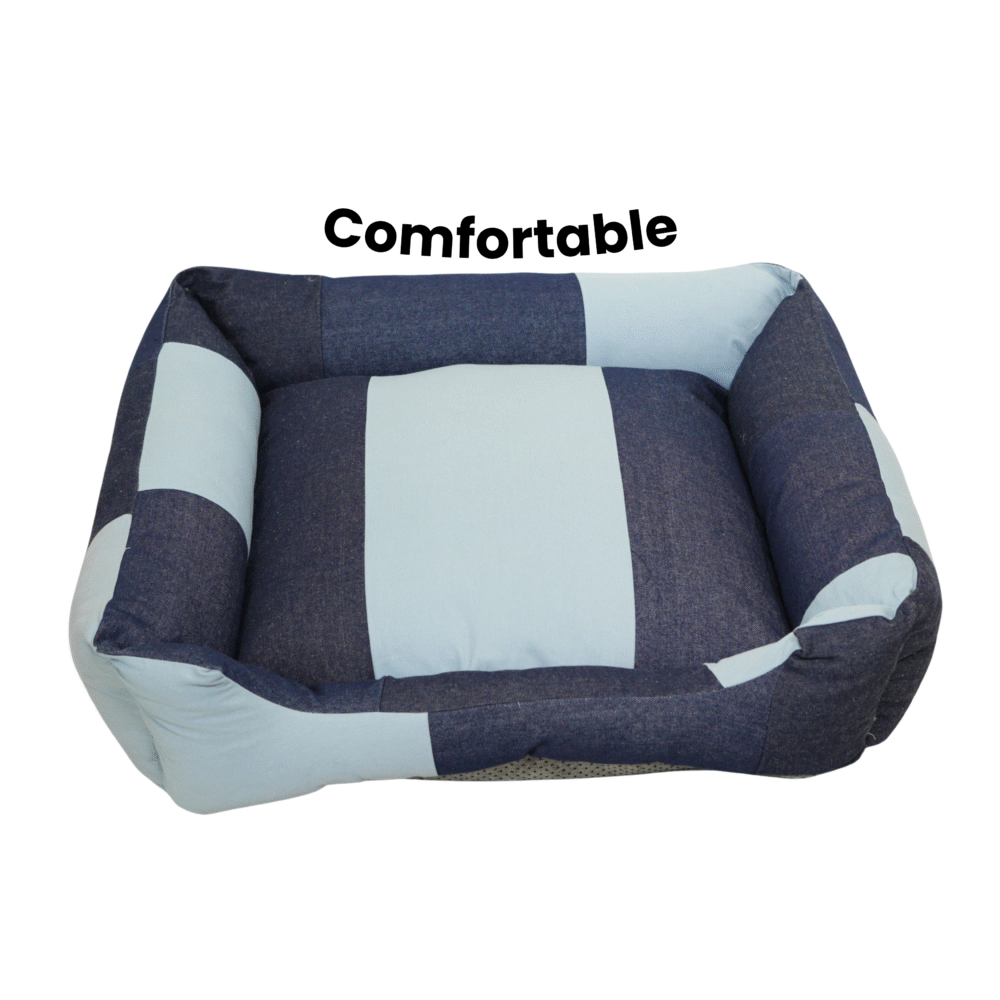 Unleash Ultra Soft Premium Luxury Bed Denim Blue For Dogs