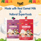 HYE Pets Vegetarian Freeze Dried Treats with Camel Milk, Beetroot and Banana for Dogs and Cats 30g