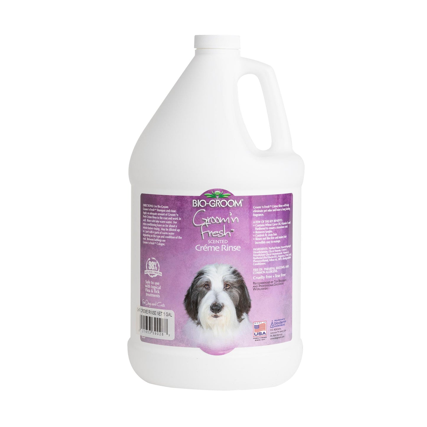 Bio-Groom Groom N Fresh Scented Cream Rinse Vegan & Cruelty-free Conditioner for Dogs 3.9litre
