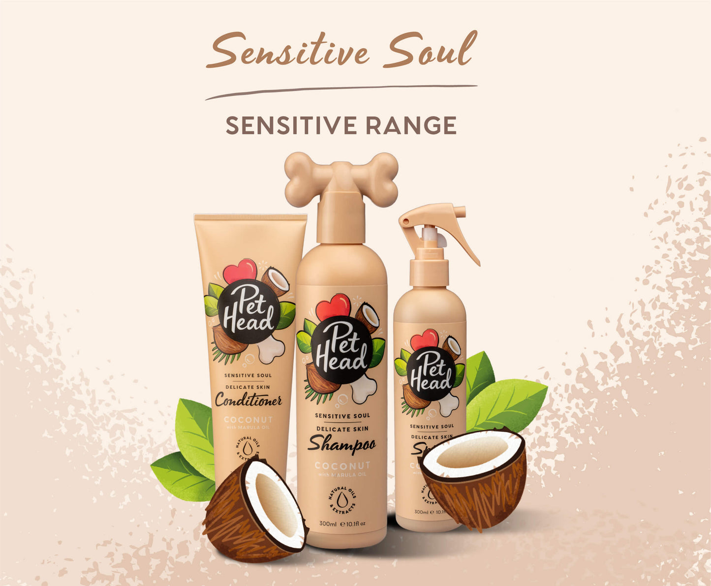 Pet Head Sensitive Soul Delicate Skin Shampoo Coconut with Marula Oil 250ml