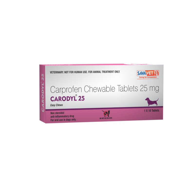 Sava Vet Carodyl 25 – Carprofen Chewable Tablets for Dogs 1x10