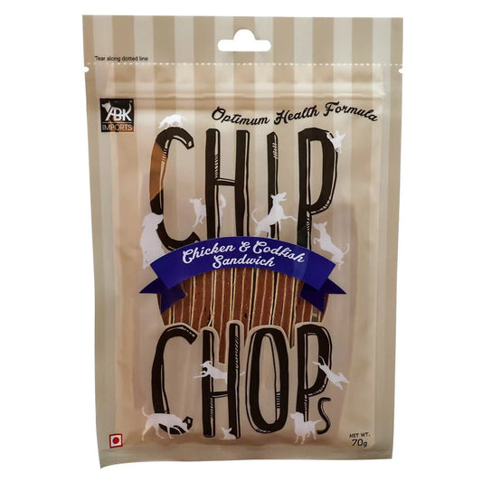 Chip Chops Chicken & Codfish Sandwich Treats 250gm