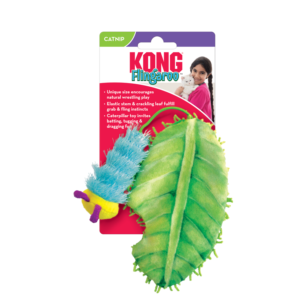 Kong Flingaroo Caterpillar Cat Toy 25.40x8.26x3.18cm