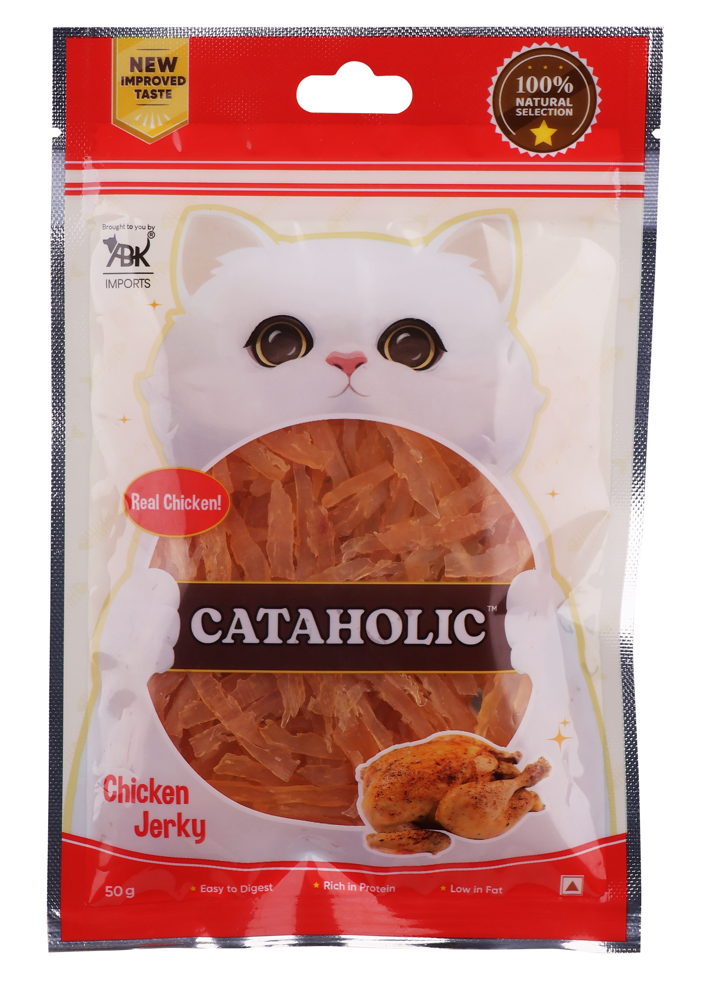 Cataholic Soft Chicken Jerky Sliced 50g