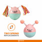 FOFOS Crazy Tumbler Pig Cat Toy 10.6 x 8 x 8.7 cm