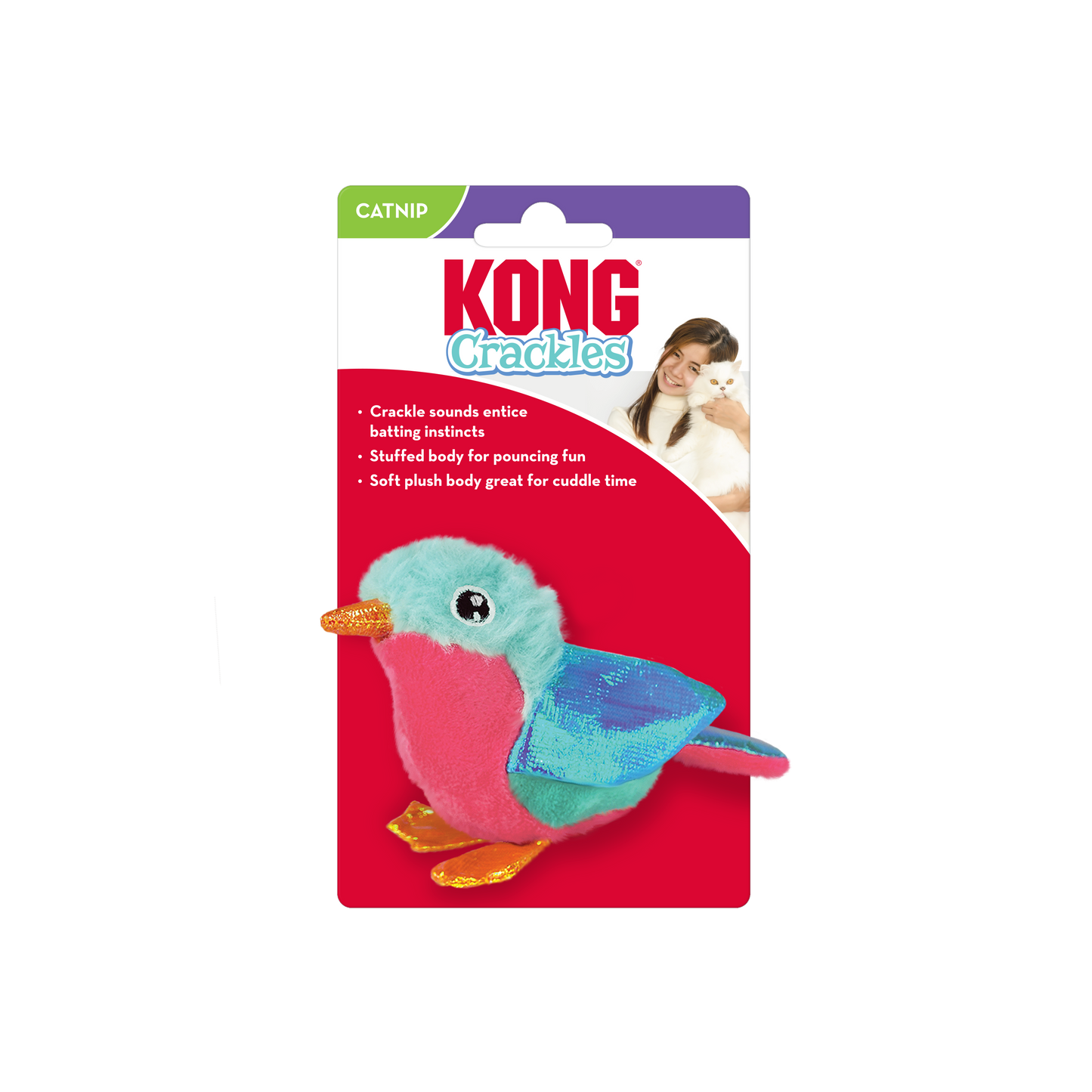 Kong Crackles Tweetz Bird Cat Toy 05.08x10.80x8.26cm