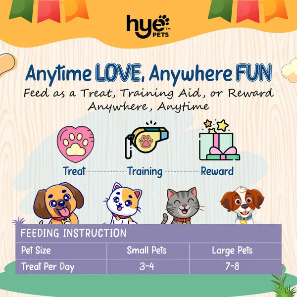 HYE Pets Freeze Dried Treats with Goat Milk, Carrot, and Banana for Dogs and Cats 30g