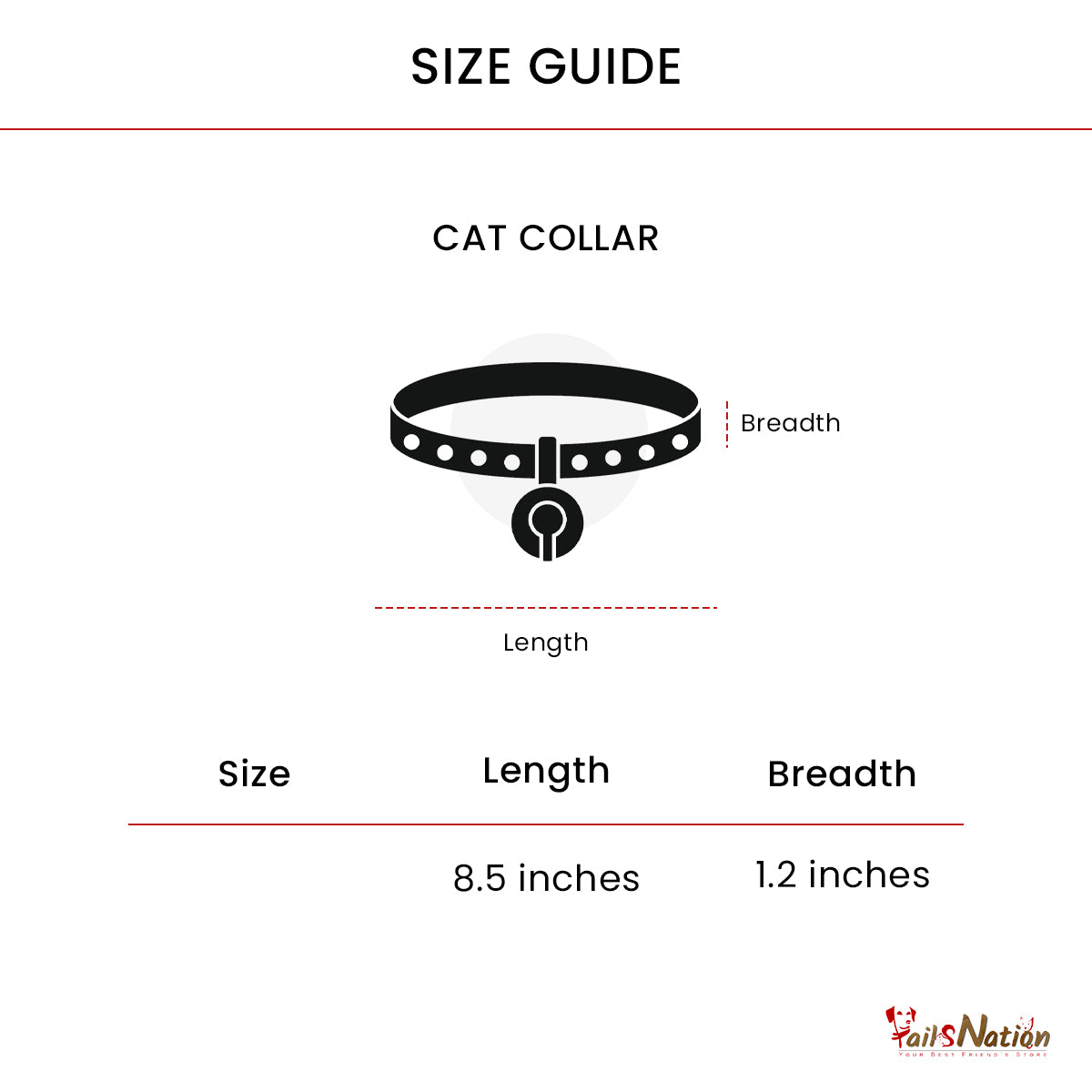 Tails Nation Digital Printed Up & Down Adjustable Collar For Your Cat