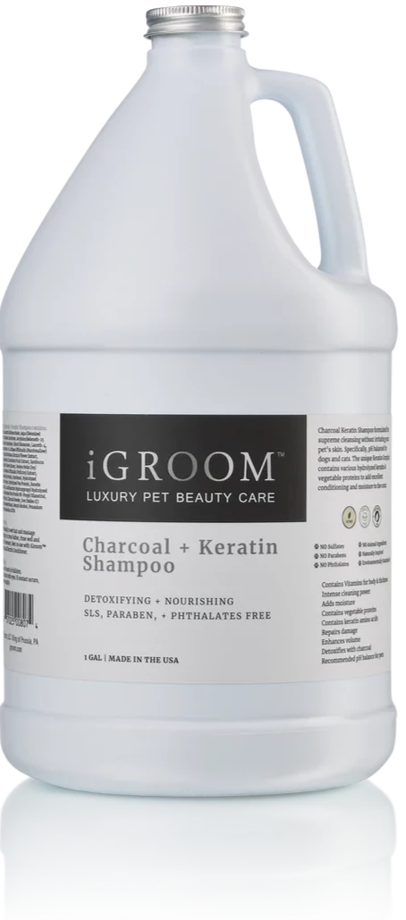 iGroom Charcoal + Keratin Shampoo For Dog 3.78L