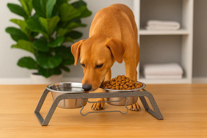 Pawpourri Dual Curved Diner I  Size 3.4" (L) x 6.7" (W) x 4" (H) I Bowl Size: 800ml each bowl