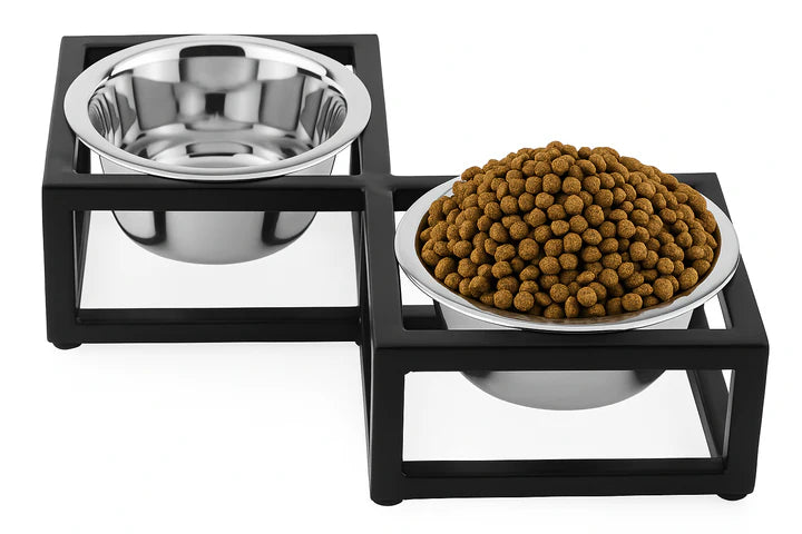 Pawpourri Elevated Diamond Shaped Diner I  Size 5.1" (D), 12" (L) x 6.5" (W) x 3" (H) I 470ML each bowl