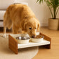 Pawpourri Magnetic Elevated Pet Diner I Size 8.3 (D), 22.3 (L) x 12.3 (W) X 8 (H)" I Bowls Size: (1800 ML each)
