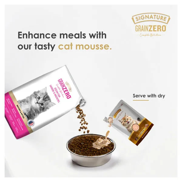 Signature Grain Zero Chicken Mousse Adult Cat Wet Food 80g (5+1) Buy 5 Get 1 Free