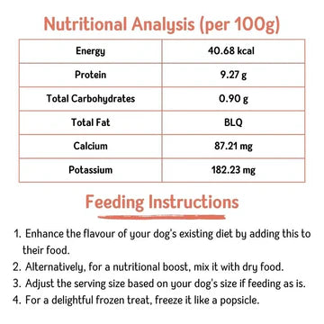 Nuts over Mutts Chicken Bone Broth Dog Meal Topper Immunity Support & Fur and Skin Support Keeps The Gut Healthy For Dogs 100g